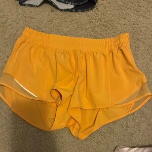 Women's Yellow Athletic Shorts